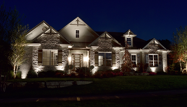 Use outdoor lighting to accentuate your home's architectural details.
