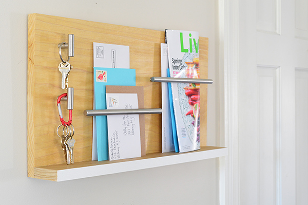 Mail Organizer Made with Cabinet Pulls 
