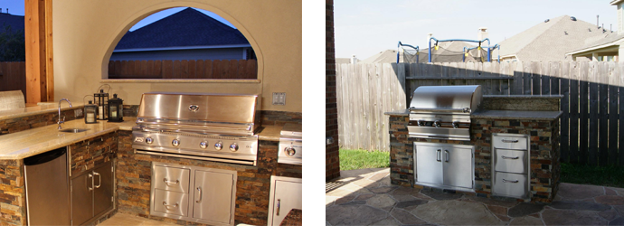 Outdoor kitchens. Photos courtesy of Texas Custom Patios.