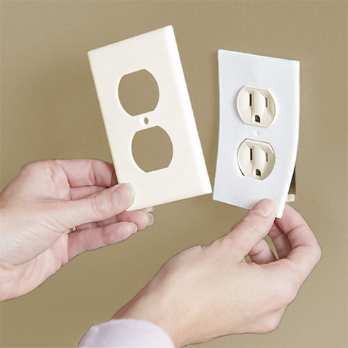 Install foam gaskets around electrical outlets to prevent drafts.