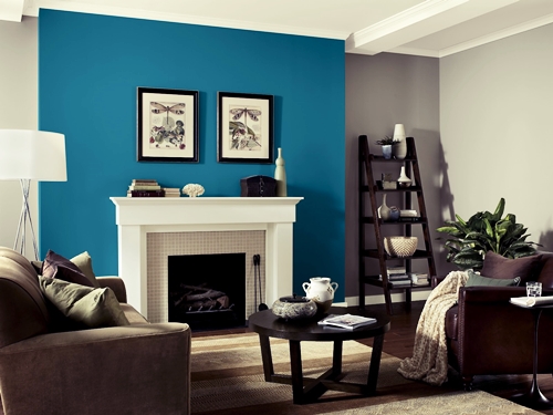 Go big and bold with a painted accent wall. Choose a wall with unique architectural accents.