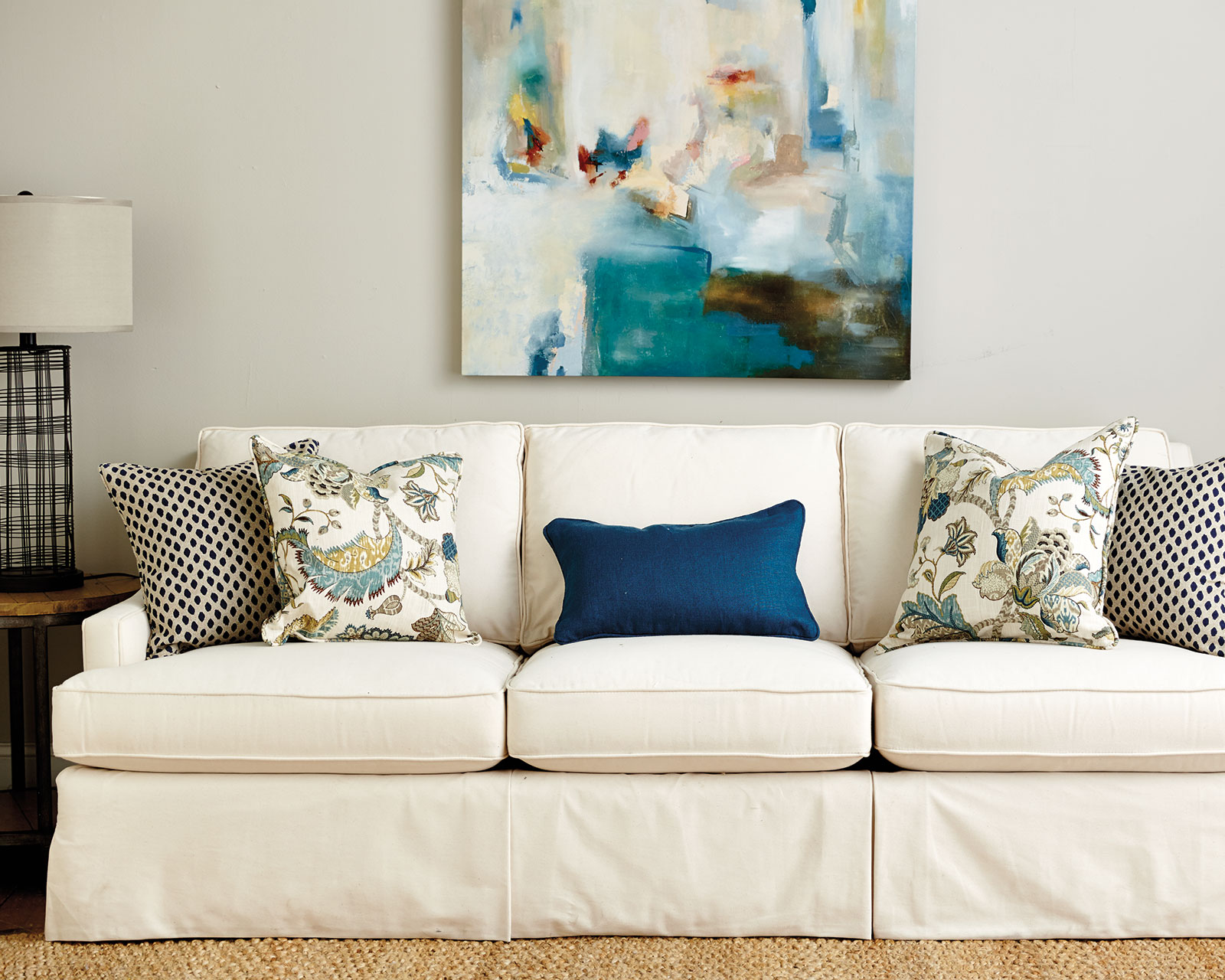 Stains and dust love to accumulate on throw pillows and blankets. 
