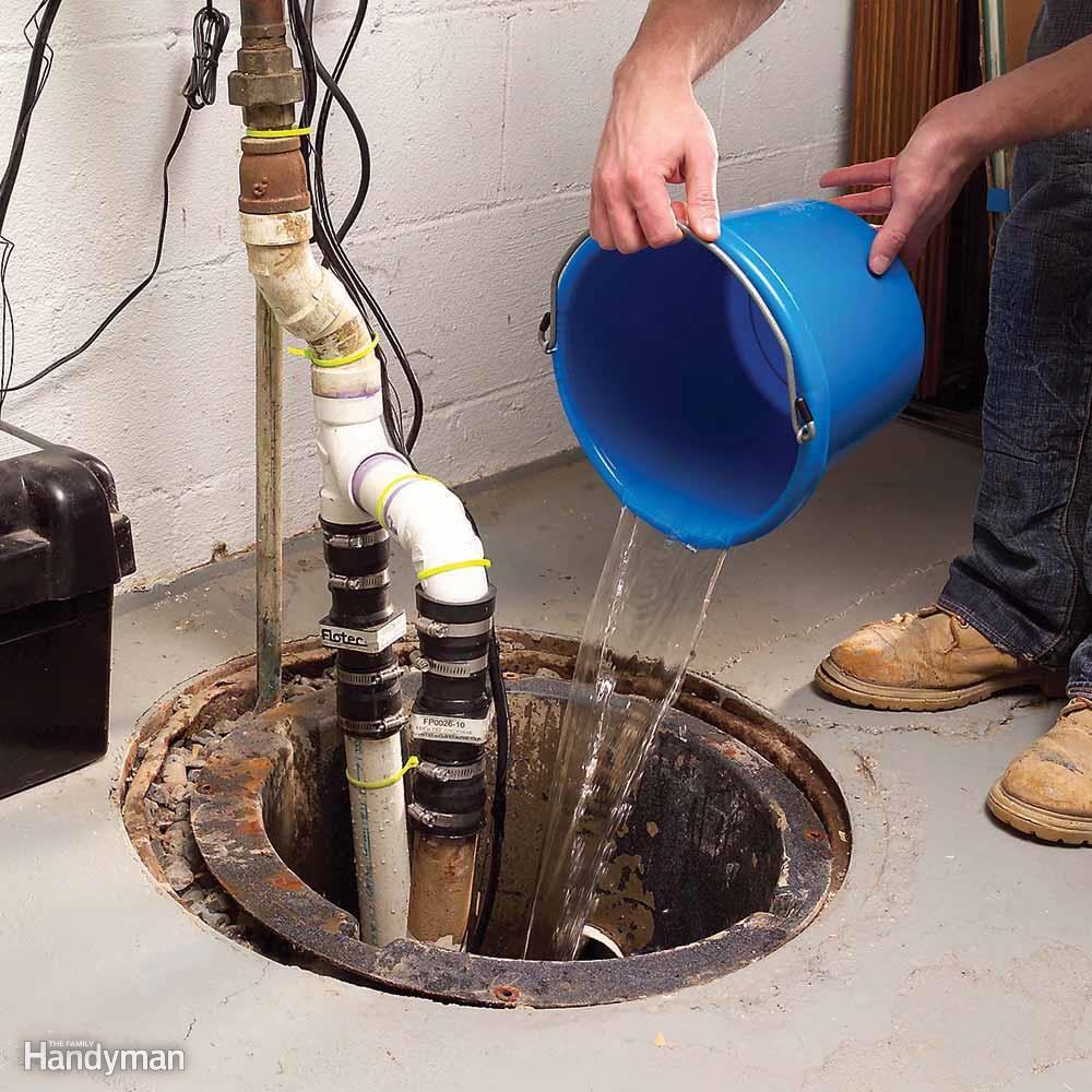 Dump a bucket of water into the pit to make sure your sump pump is working efficiently.