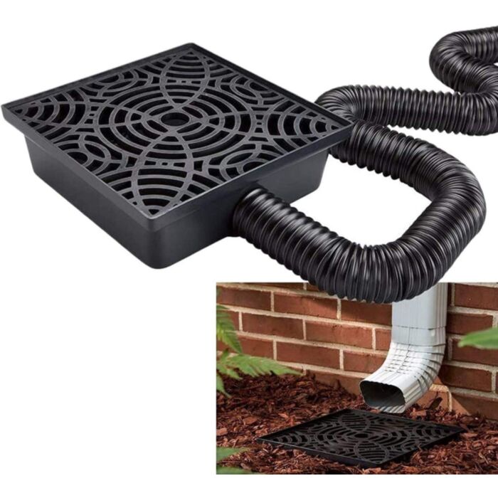12 No Dig Low Profile Catch Basin Downspout Extension Combo Kit