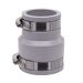 Fernco 1056-215 Reducing 2 in. x 1-1/2 in. Flexible PVC Pipe Coupling for Cast Iron and Plastic Plumbing Connections in Gray