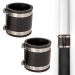 Fernco P1056-250 2.5-in. Cast Iron, Plastic and Steel Pipe Flexible Coupling Connector Adapter, 2-Pack
