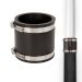 Fernco P1056-3/250 3-in. x 2.5-in. Cast Iron, Plastic and Steel Pipe Flexible Coupling Connector Adapter in Black
