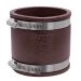 Fernco 1056-33 3 in. Flexible PVC Pipe Coupling for Cast Iron and Plastic Plumbing Connections in Brown