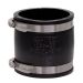 Fernco 1056-33 3-in. Flexible PVC Pipe Coupling for Cast Iron and Plastic Plumbing Connections in Black