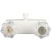 Ultra Faucets UF08263 White RV / Mobile Home / Marine Shower Faucet With Clear Handles