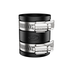 Fernco 1056-100 1-in. Flexible PVC Pipe Coupling for Cast Iron and Plastic Plumbing Connections in Black