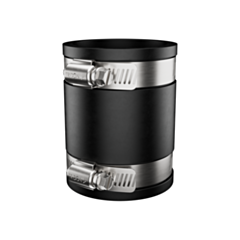 Fernco 1056-22 2-in. Flexible PVC Pipe Coupling for Cast Iron and Plastic Plumbing Connections in Black