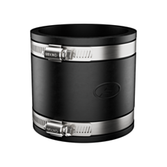 Fernco 1056-44 4-in. Flexible PVC Pipe Coupling for Cast Iron and Plastic Plumbing Connections in Black