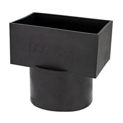 Fernco DSC-534 4-Inch Drain Pipe and 3-Inch x 2-Inch Rectangular Downspout, Black