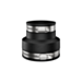 Fernco 1056-215 Reducing 2-in. x 1-1/2-in. Flexible PVC Pipe Coupling for Cast Iron and Plastic Plumbing Connections in Black