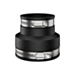 Fernco 1056-32 Reducing 3-in. x 2-in. Flexible PVC Pipe Coupling for Cast Iron and Plastic Plumbing Connections in Black