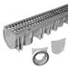 Source 1 Drainage S1E-GLVCH Trench & Driveway Channel Drain Kit With Galvanized Steel Grate 