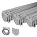 Source 1 Drainage S1E-PLCD-3PK 3-Pack Trench & Driveway Channel Drain System With Grates