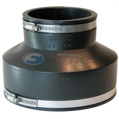 Fernco P1002-64/1002-64 6" x 4" Clay to CI, Plastic, Copper Flexible Coupling