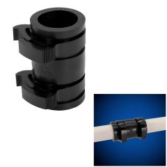 Fernco 3/4-inch Flexible PVC Condensate Pipe Coupling for Plastic Plumbing Connections in Black