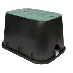 Fernco Storm Drain FSD-120 Deep Rectangular Black Valve Box and Green Lid