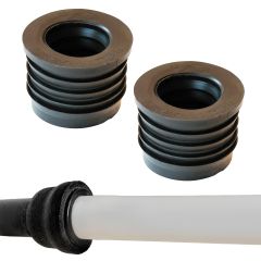 Fernco P22U-139 2-in. Service Weight Cast Iron Hub to 1.5-in. Sch. 40 PVC Compression Donut, 2-Pack
