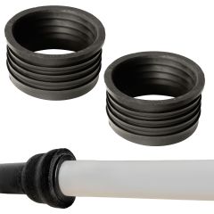 Fernco P33U-305 3-in. Service Weight Cast Iron Hub to 3-in. Sch. 40 PVC Compression Donut, 2-Pack
