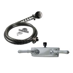 Ultra Faucets UF08063C/UF08070 Chrome RV Mobile Home Shower Faucet With Chrome Hand-Held Shower