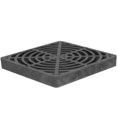 StormDrain FSD-094-SF 9-inch Replacement Square Black Catch Basin Flat Drain Grate
