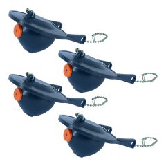 4 Pack of FlushLine Universal 3" Toilet Tank Flapper 630-0207 for Mansfield Toilets