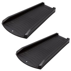 Amerimax 2-Pack Decorative Downspout Black Texture Splash Block Rain Gutter Drain Extender


