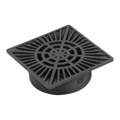 StormDrain FSD-054-S 5-inch Black Square Bottom Outlet Drain Grate