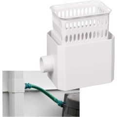 Amerimax Catch-A-Raindrop Downspout Rainwater Collection Diverter Connector System 3x4-in, White