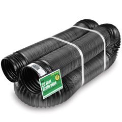FLEX-Drain 50110 25' Solid Landscape Flexible/Expandable Landscaping Drain Pipe