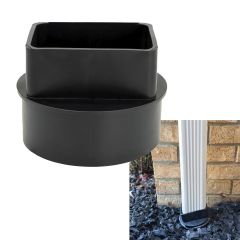 Fernco DSC-43 Downspout Connector for 2x3 Adapter Fitting to 4" PVC or Corrugated Rain Drainage Pipe