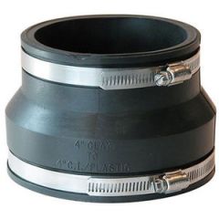 Fernco 1002-44/1002-44 4" x 4" Clay to CI, Plastic, Copper Flexible Coupling