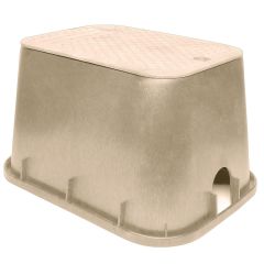 Fernco Storm Drain FSD-122 Deep Rectangular Valve Box With Tan Lid