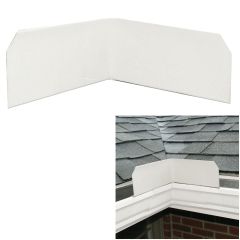 Amerimax 6-Pack Aluminum Roof Valley Splash Shield Gutter Guard, White