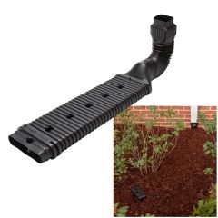 Amerimax 4601 StealthFlow Low Profile Downspout Flexible Connector Kit, Black