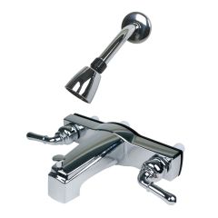 Ultra Faucets Chrome RV Mobile Travel Home 8" Tub Shower Diverter and Shower Head