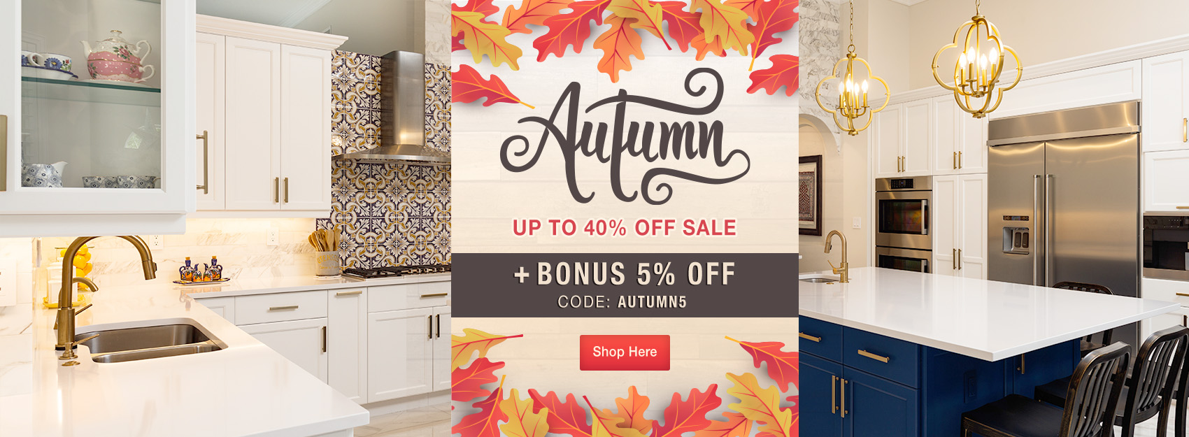 Save up to 25% and take an extra 5% off your entire order as part of the Autumn Sales Event.