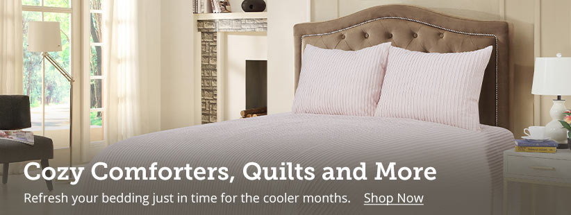 Shop warm and cozy comforters, quilts, sheet sets and more